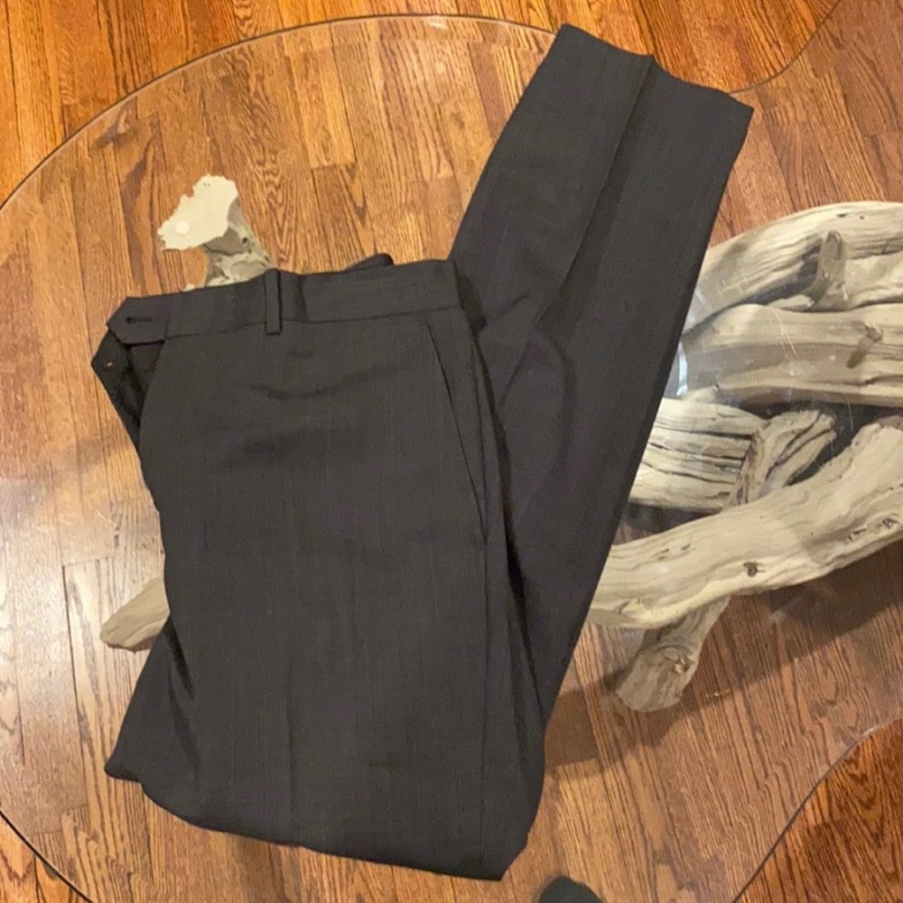 Macy’s Bar III slim fit suit pants charcoal gray